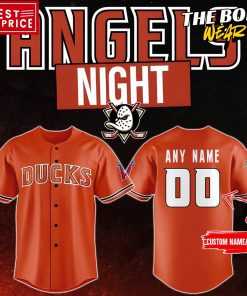 Anaheim Ducks x 2024 Angels Day Orange Baseball Jersey