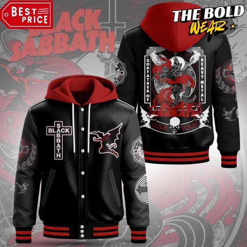 Black Sabbath God Father of Heavy Metal USA Tour Hooded Baseball Jacket