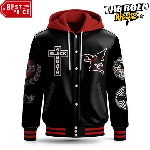 Black Sabbath God Father of Heavy Metal USA Tour Hooded Baseball Jacket