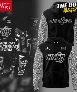 Cincinnati Bearcats Basketball Black Cat Alternate Uniform Black Hoodie