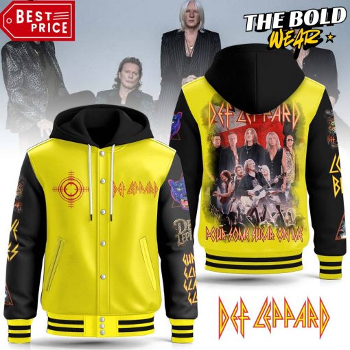 Def Leppard “Pour Some Sugar on Me” Hooded Baseball Jacket