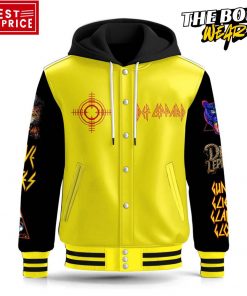 Def Leppard Pour Some Sugar on Me Hooded Baseball Jacket