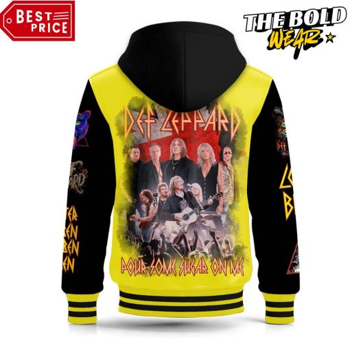 Def Leppard “Pour Some Sugar on Me” Hooded Baseball Jacket