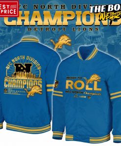 Detroit Lions NFC North Division Champions Blue Golden Bomber Jacket