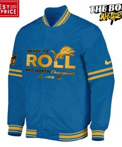 Detroit Lions NFC North Division Champions Blue Golden Bomber Jacket