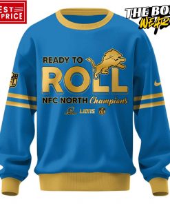 Detroit Lions NFC North Division Champions Blue Golden Sweatshirt