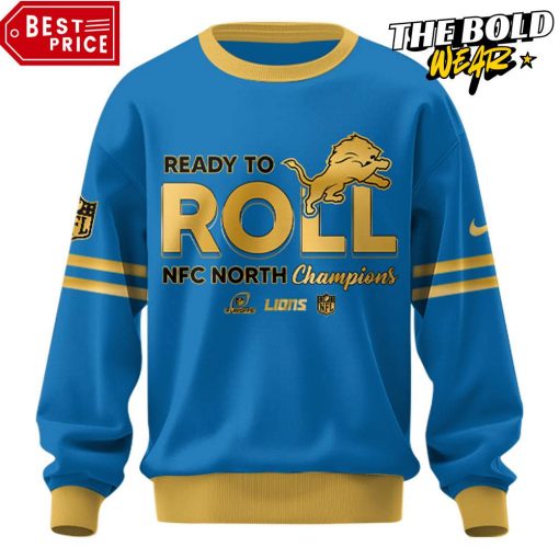 Detroit Lions NFC North Division Champions Blue Golden Sweatshirt