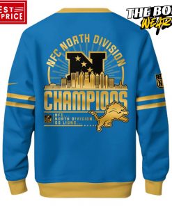 Detroit Lions NFC North Division Champions Blue Golden Sweatshirt