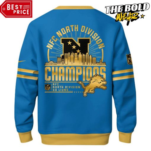 Detroit Lions NFC North Division Champions Blue Golden Sweatshirt