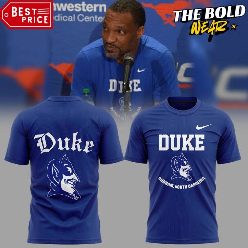 Duke Blue Devils Basketball Coach Chris Carrawell Blue Tee