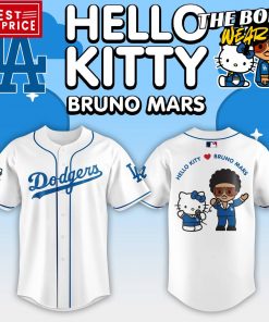 Los Angeles Dodgers Bruno Mars x Hello Kitty Special Edition Baseball Jersey