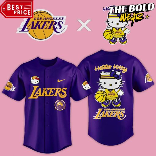 Los Angeles Lakers x Hello Kitty Purple Baseball Jersey