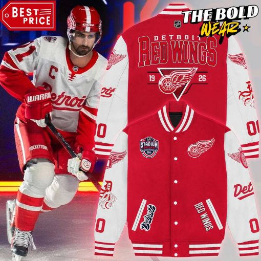 NHL Detroit Red Wings 2025 Stadium Series Baseball Jacket