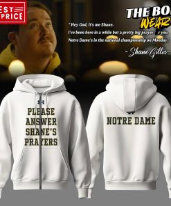 Notre Dame Fighting Irish x Answer Shanes Prayers White Hoodie