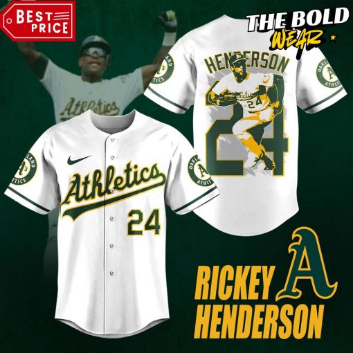 Oakland Athletics Honor Rickey Hendersons Legacy Baseball Jersey