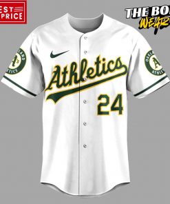 Oakland Athletics Honor Rickey Hendersons Legacy Baseball Jersey