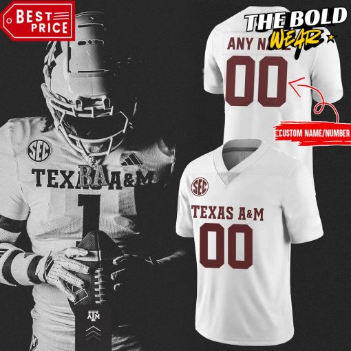 Texas A&M Aggies Gig ‘Em Limited Edition White Football Jersey