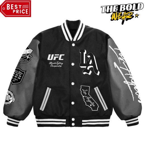 UFC 311 Los Angeles Limited Edition Black Baseball Jacket