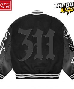 UFC 311 Los Angeles Limited Edition Black Baseball Jacket