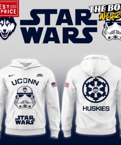 Uconn Huskies Basketball x Star Wars White Hoodie