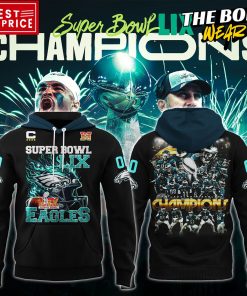 Philadelphia Eagles Super Bowl LIX Champions Special Black Hoodie