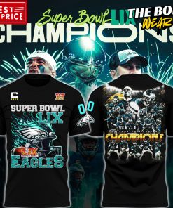 Philadelphia Eagles Super Bowl LIX Champions Special Black Tee