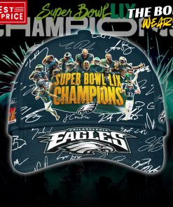 Philadelphia Eagles Super Bowl LIX Champions All Player Signatures Hat