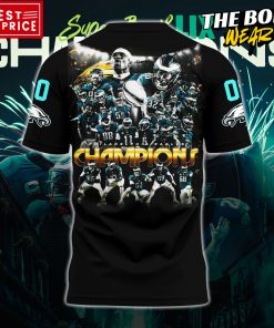 Philadelphia Eagles Super Bowl LIX Champions Special Black Tee