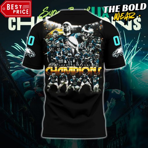 Philadelphia Eagles Super Bowl LIX Champions Special Black Tee