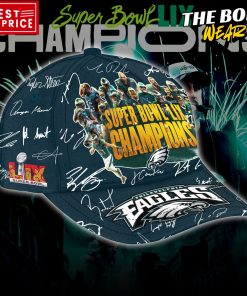 Philadelphia Eagles Super Bowl LIX Champions All Player Signatures Hat