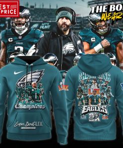 Philadelphia Eagles Super Bowl LIX Champions Green Hoodie