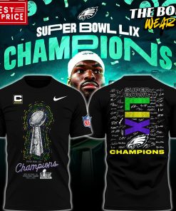 Philadelphia Eagles Super Bowl LIX Champions All Player Signatures Shirt