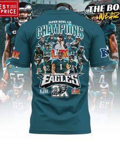 Philadelphia Eagles Super Bowl LIX Champions Green Tee