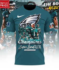 Philadelphia Eagles Super Bowl LIX Champions Green Tee