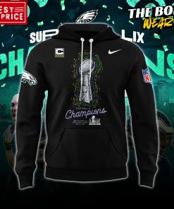 Philadelphia Eagles Super Bowl LIX Champions All Player Signatures Hoodie