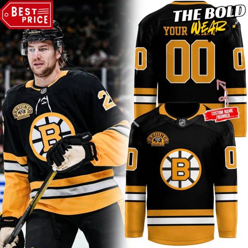 Boston Bruins x 100th Birthday Throwback Style Limited Edition Hockey Jersey