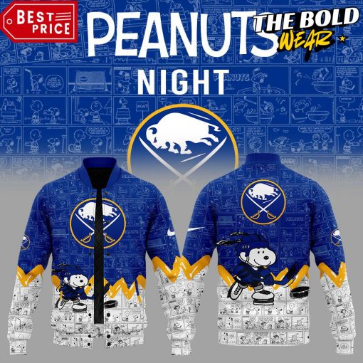 Buffalo Sabres Peanuts Night Special Baseball Jacket