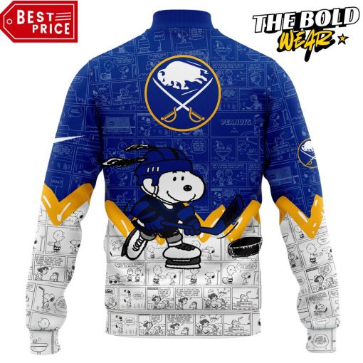 Buffalo Sabres Peanuts Night Special Baseball Jacket