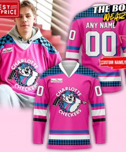 Charlotte Checkers Neon Night Special Edition Hockey Jersey