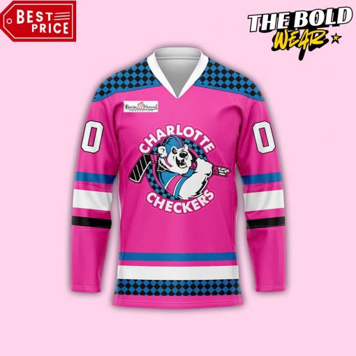 Charlotte Checkers Neon Night Special Edition Hockey Jersey