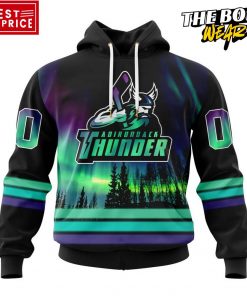 ECHL Adirondack Thunder Northern Lights Special Design Hoodie