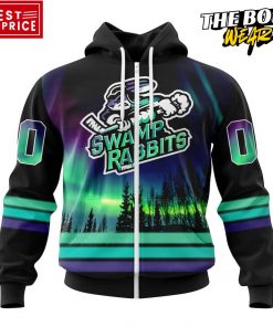 ECHL Greenville Swamp Rabbits Northern Lights Special Design Hoodie