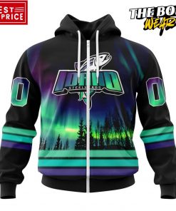 ECHL Idaho Steelheads Northern Lights Special Design Hoodie