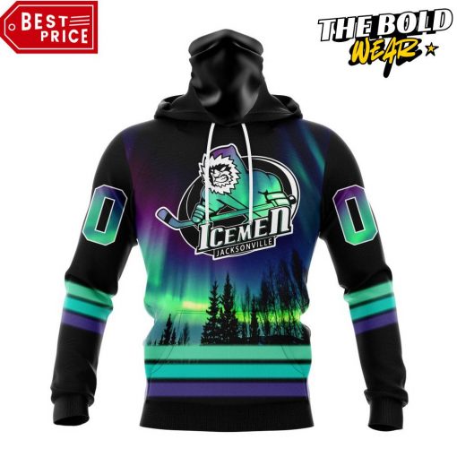 ECHL Jacksonville Icemen Northern Lights Special Design Hoodie