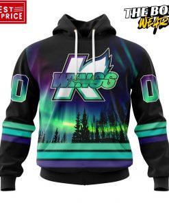 ECHL Kalamazoo Wings Northern Lights Special Design Hoodie