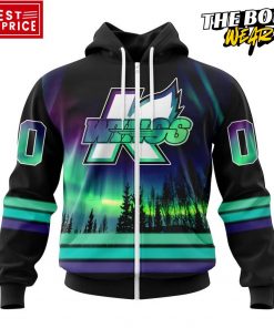 ECHL Kalamazoo Wings Northern Lights Special Design Hoodie