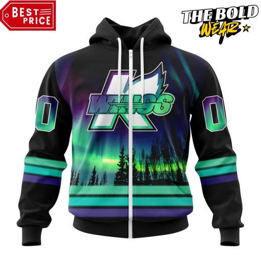 ECHL Kalamazoo Wings Northern Lights Special Design Hoodie