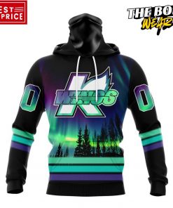 ECHL Kalamazoo Wings Northern Lights Special Design Hoodie