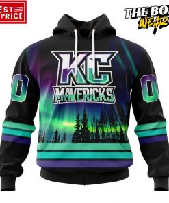 ECHL Kansas City Mavericks Northern Lights Special Design Hoodie