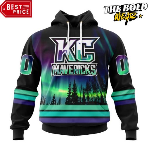 ECHL Kansas City Mavericks Northern Lights Special Design Hoodie